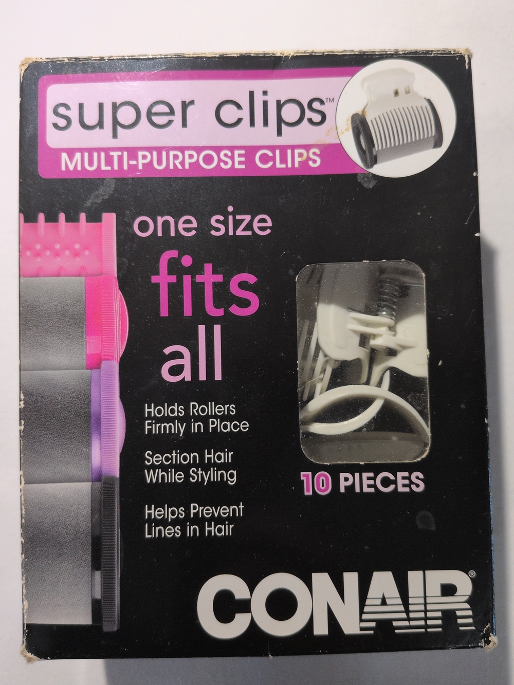 ConAir Super Clips Multi-Purpose Hair Clips - Pink (10 Pieces)